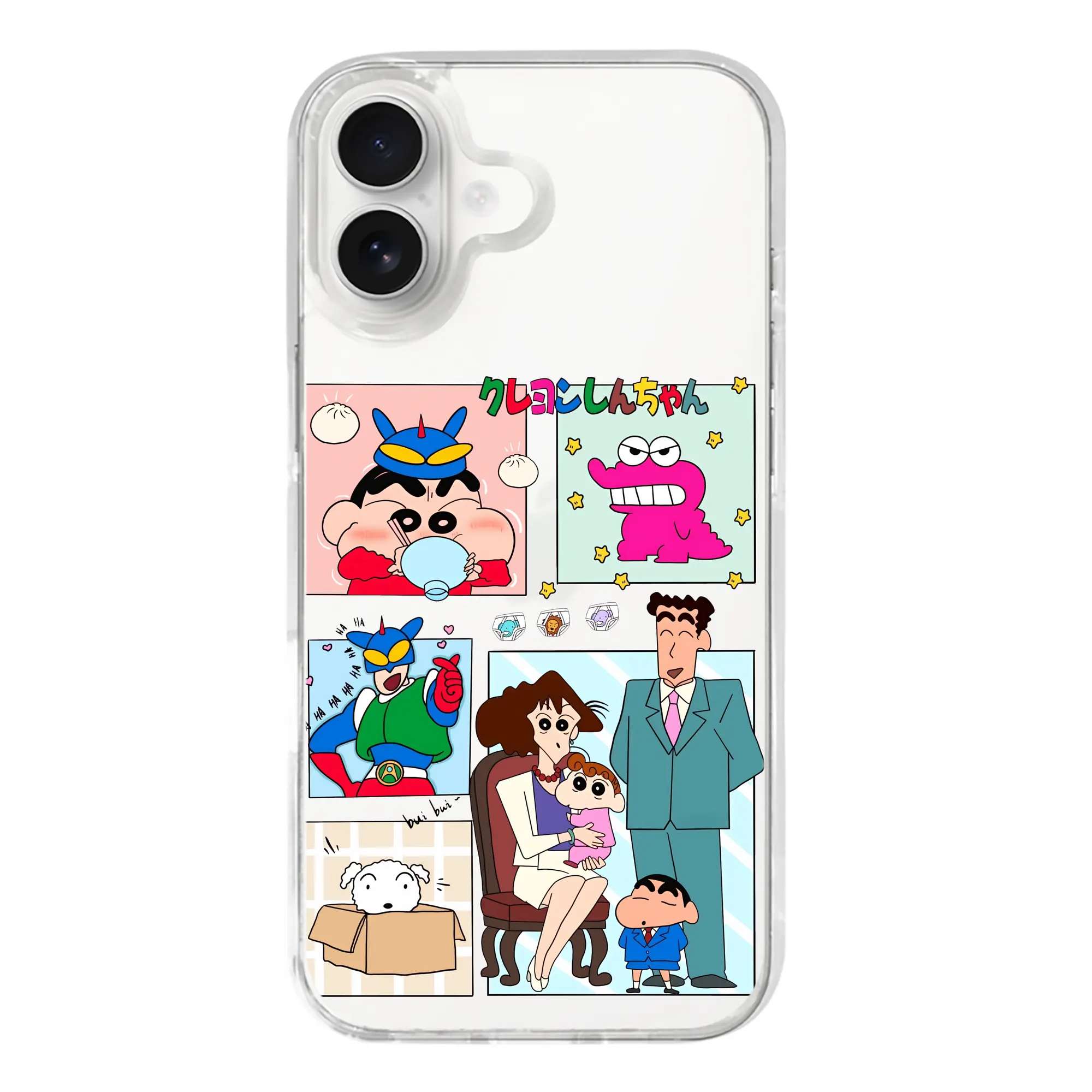 クレヨンしんちゃん グッズ 野原 ひろし - iPhone 17シリーズ 透明スマホケース – 薄型・耐衝撃・精密フィット保護カバー